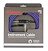 Kirlin Cable IWB-202BFGL-20/RO -20 feet- Straight to Right Angle 1/4-Inch Plug Premium Plus Instrument Cable, Royal Blue Tweed Woven Jacket