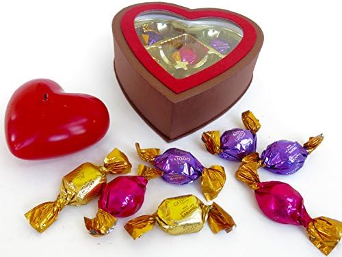 Mom's Candle and Chocolate Heart. Includes Milk and Dark Godiva Chocolate Truffles and a Large Romantic Heart Shaped Candle.