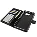 Note 5 Case, Abacus24-7 Samsung Galaxy Note 5 Wallet with Flip Cover and Stand, Black