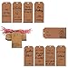 Funny Christmas Holiday Gifts Tags, 24 Brown Eco Friendly Kraft Paper Unique Party Tag Twine Tag White Elephant Holiday Season, Xmas, Noel Fun Gifts tag. 24 pcs Including Twine Strings