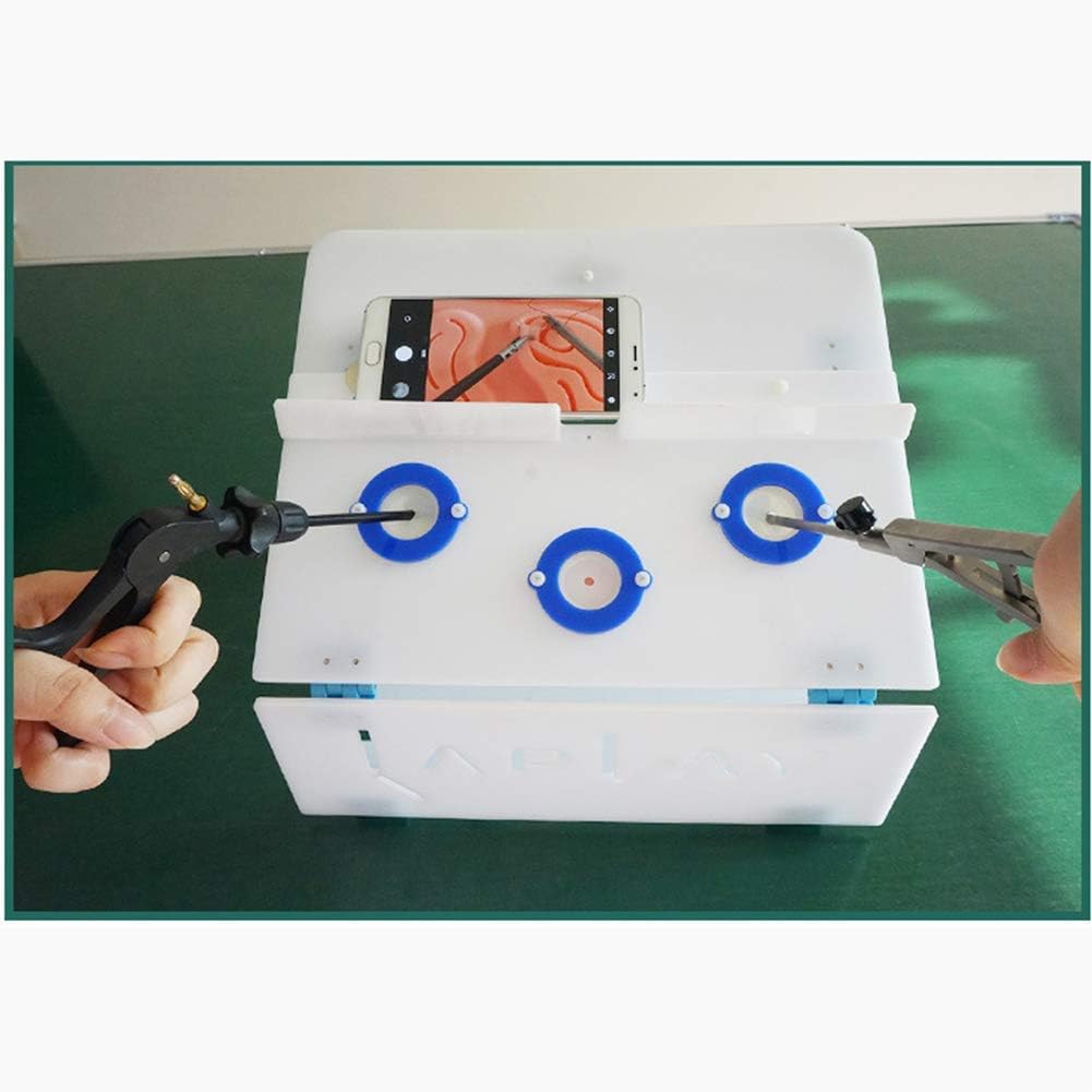 Viur Laparoscopic Surgery Training Box Simulator Trainer Kit with 2 Surgical Instruments 5 Training Modules, 1 1080P high Definition Camera