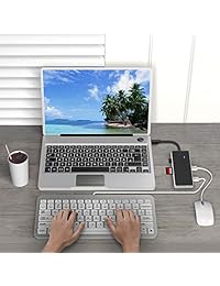 Hub USB C USB A con lector SD TF, puerto USB 3.0, puerto de carga