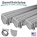 Source 1 Drainage Trench & Driveway Channel Drain with Concrete Grey Grate