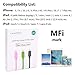 Linkpin 10ft (3 Meters) Lightning Cable (Apple MFI Certified) Sync and Fast Charging for iPhone iPad iPod Ultra-High Lifespan - White (3m/10ft, white3)