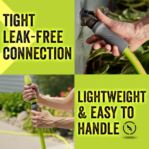 FLEXZILLA GARDEN HOSE WITH SWIVELGRIP, 5/8 IN. X 50 FT., LIGHTWEIGHT ALL-WEATHER WATER HOSE, DURABLE AND FLEXIBLE, LEAK-FREE CONNECTIONS