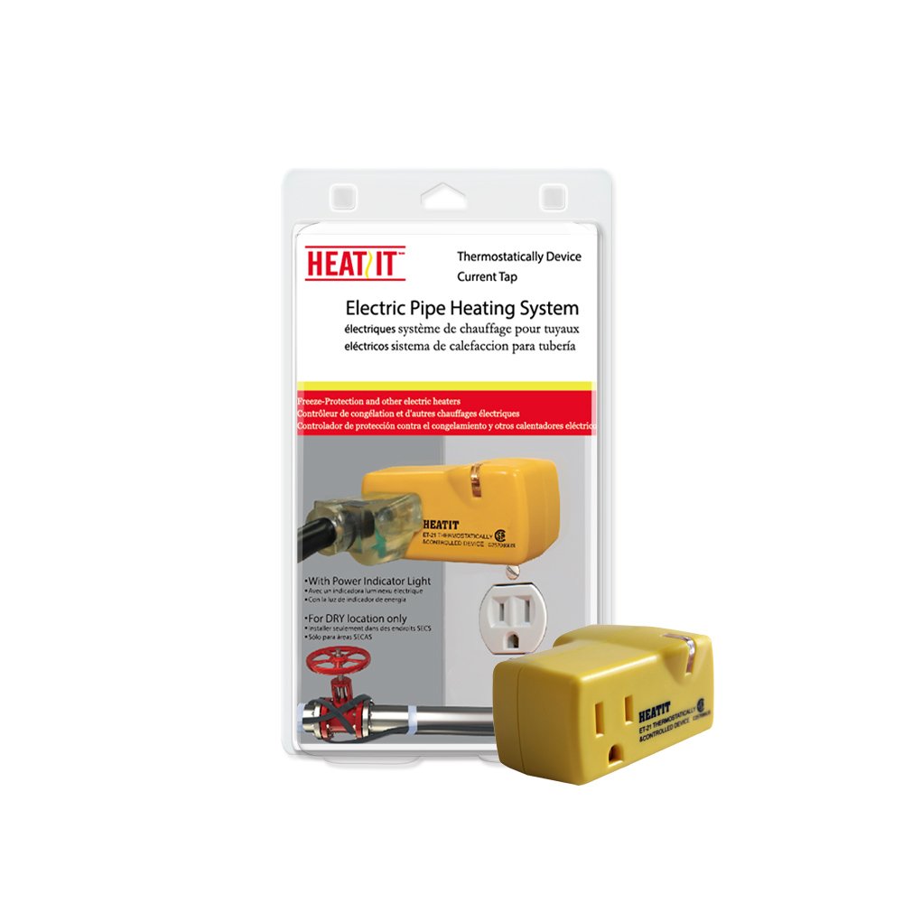 HEATIT ET-21 Freeze Thermostatically Controlled outlet On at 38F /Off at 50F: Beauty