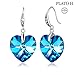 Women's Heart Crystals Earrings Drop Dangle Fish Hook Earrings for Birthday Anniversary Christmas Mother's Day Valentine's Day, Gifts for Her