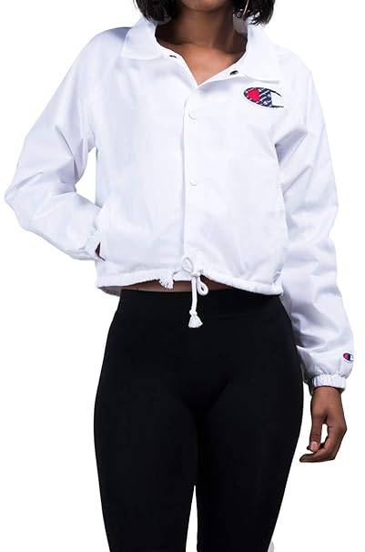 champion life women's cropped coaches jacket