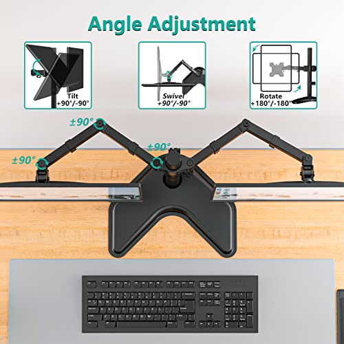 WALI Dual Monitor Stand for Desk, Computer Monitor Stands for 2