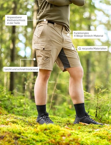 RevolutionRace Rambler Lightweight Pro Shorts for Men, Lightweight Shorts and Hiking Shorts for Men