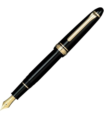 セーラー 万年筆 14K SAILOR JAPAN FOUNDED 1911［1 Sailor 1911S Fountain Pen - Black with Gold Trim - 14k Fine