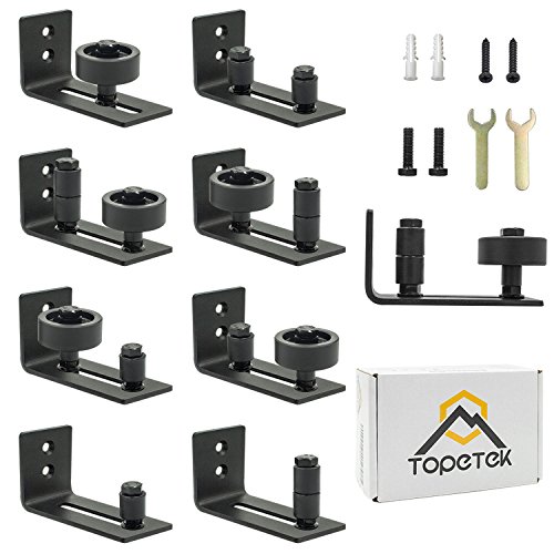 Barn door floor guide roller - adjustable channel wall …
