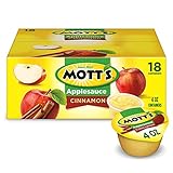 Mott's Cinnamon Applesauce, 4 Ounce Cup, 18 Count