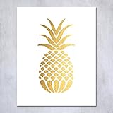 Pineapple Foil Art Print 8x10