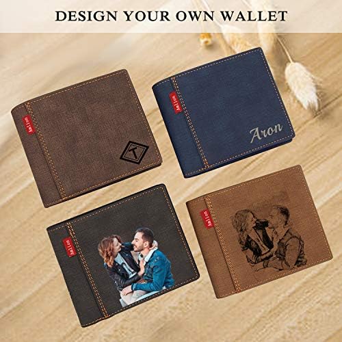 Custom Wallets Personalized Photo Wallet Gifts Rfid Blocking For Men Fathers Day At Amazon Men S Clothing Store