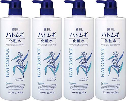 【まとめ買い】麗白 ハトムギ化粧水 本体 大容量サイズ 1000ml×4個商品画像