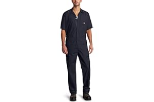Dickies Men's Short Sleeve Coverall – Zipper Front Work Jumpsuit for Mechanics, Industrial Overall Uniform