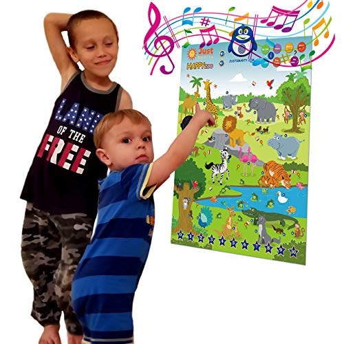 Electronic Interactive Learn & Play Talking Poster, Best Educational Memory, Counting Music Toy, Animal Learning Game for Toddler. Best Birthday, Christmas Gift. Kids Fun Learning @ Daycare, Preschool