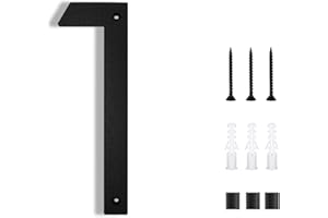 LUIETY 8 Inch House Numbers for Outside Modern | Large Floating Black House Numbers | Address Numbers/Door Garage Gate |911 Visibility Signage (1)