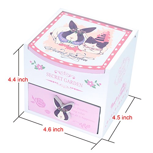 Elesa Miracle Little Girl Kids Wood Jewelry Box and 75 Pieces Girl Princess Jewelry Dress Up Accessories Toy Playset Set