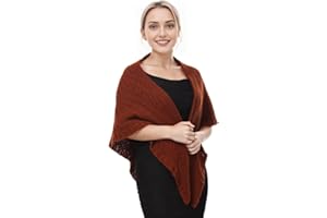 FAD-4U Women Winter Warm Scarf Medieval Vintage Knitted Cosy Wrap Shawl Warm Ladies Sweater Triangular Scarves Cape