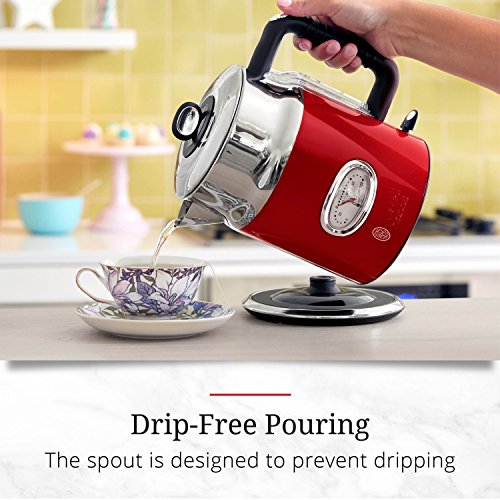 Russell Hobbs KE5550RDR Retro Style 1.7L Electric Kettle, Red