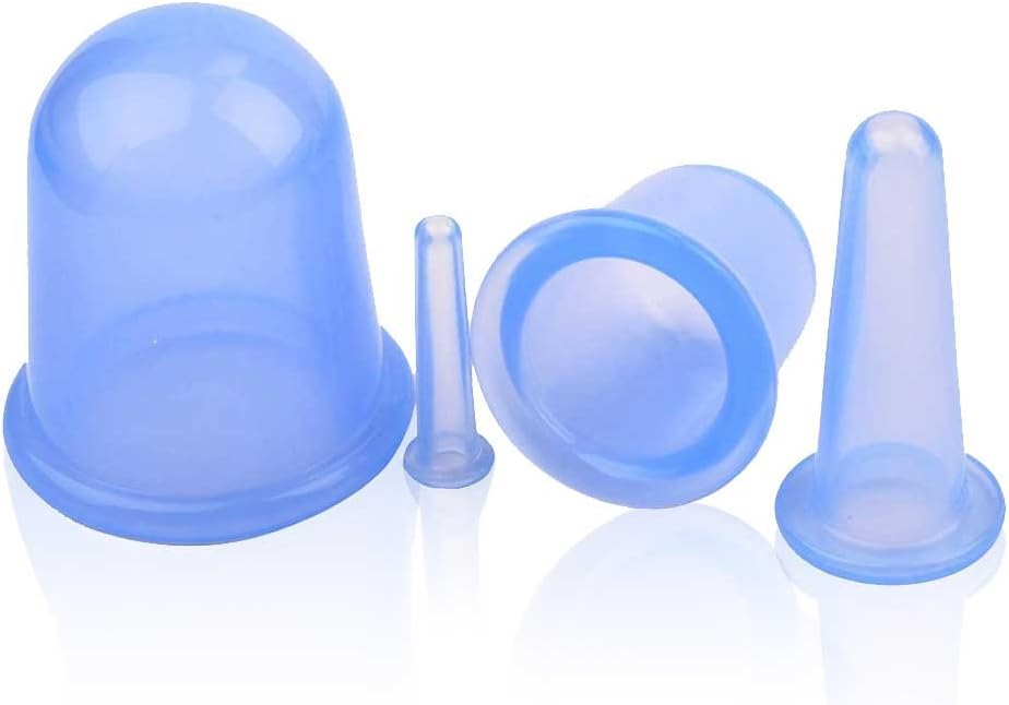 Cupping Set 4Pcs Silicone Cupping Massage Kit for Anti-cellulite Neck Face Body Massage