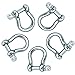 Proteus Stainless Steel Marine Grade Screw Pin Anchor Shackle Bow Shackle in Size 3/16 inch, Pack of 5