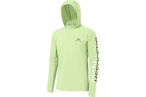 Bassdash UPF 50+ Men’s UV Sun Protection Long Sleeve Performance Fishing Hoodie Hooded Shirts