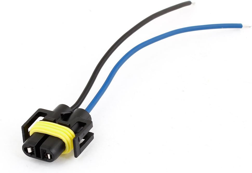 uxcell DC 12V 2Wires H1 Headlight Lamp Bulb Socket Wiring