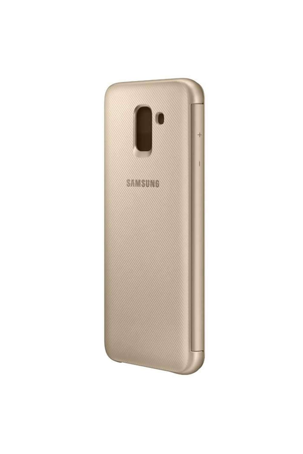 Samsung Original J6 Wallet Folio Flip Cover Case - Gold