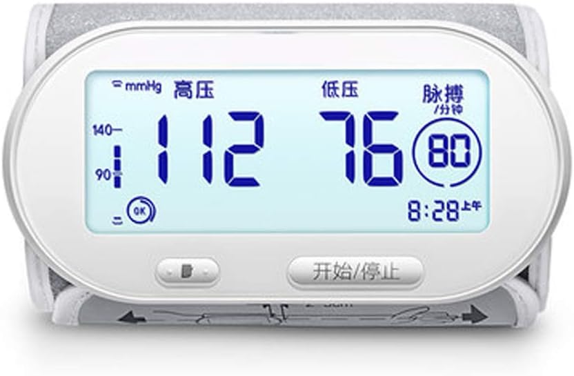 YACH Instrumento De Medición De Presión Arterial, Salto De Pescado Recargable Electrónica Sangre Monitor De Presión Arterial Superior Tipo Máquina De Alta Precisión Home - Blanco