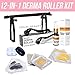 Derma Roller Kit 12-in-1 and Vitamin C Hyaluronic Acid Serum Set 0.30mm Microneedling Tool For Face Skin Massage Tool For Home Use by Everlong Beauty