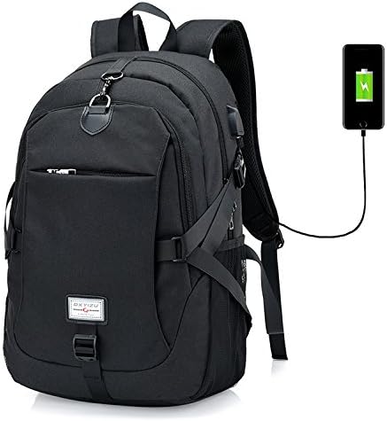 Protective Waterproof Business Laptop Backpack Rucksack with Usb Charging Port Fit upto 17inches Laptop and Tablets (Black)