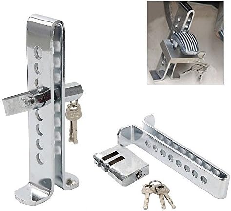 HH Limited Universal Auto 8 Holes Pedal Security Tool Anti-Thief Device Stainless Steel Clutch Lock Car Brake Lock