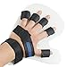Lolicute Finger Orthotics，Finger Training Board Finger Splint Fingerboard，Finger Training Device，for Stroke，Hemiplegia，Apoplexy，Traumatic Brain Injury Men Women（Black,Left Hand）