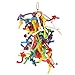 Bvanki Bird Toy, Colorful Knots Block Chewing Toy, Bird Climbing Hanging Toy, Large Parrot Cage Toys, Preening Toy with Natural Food Coloring …thumb 2