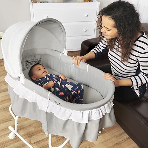 Dream On Me Lacy Portable 2in1 & Cradle in Light Grey