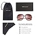 Sunglasses for Women WISH CLUB Classic Oversized Women Sunglasses Uv400 Protection All-match Large Frame Tansparent Ocean Eyewear
