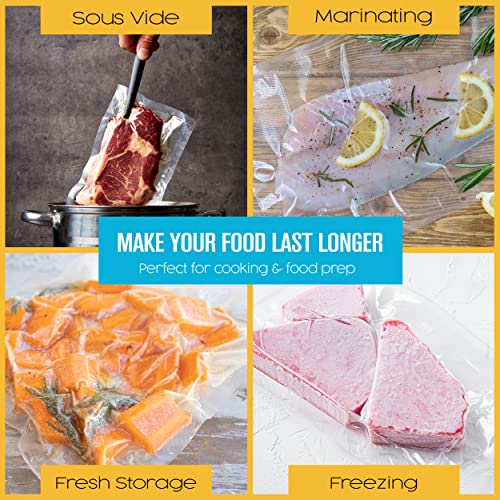 Houseables Vacuum Sealer Bags, Sous Vide Rolls, Two (2), Large 8 Inch x