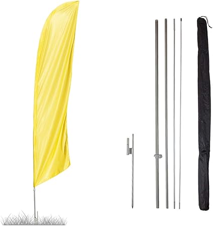 Amazon Com Vispronet Solid Plain Yellow 13 5ft Feather Banner