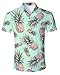 Uideazone Men Hawaiian Shirts Summer 3D Printed Short Sleeve Button Down Aloha Shirt