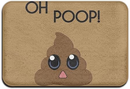 FNLIU Fashion 3D Print Door Mat Oh Poop Emoji Rug 40X60cm/15.7X23.6in