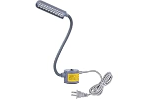 BLUE FEATHER PRODUCTS, INC. OBST Lighting 30 LED Sewing Machine Light Kit Portable Work Light Flexible Gooseneck High CRI(90-95) Magnetic Mounting Base Desk Quilting Work Sewing Machine Table Lathe Drill Press 2Pack, Grey 2Pack