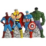Westland Giftware Magnetic Ceramic Salt and Pepper Shaker Set, 4-Inch, Marvel Superheroes, Set of 2