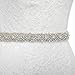 Remedios Rhinestone Bridal Belt Bridesmaid Sash Crystal Wedding Belt Women Dress Accessories,White