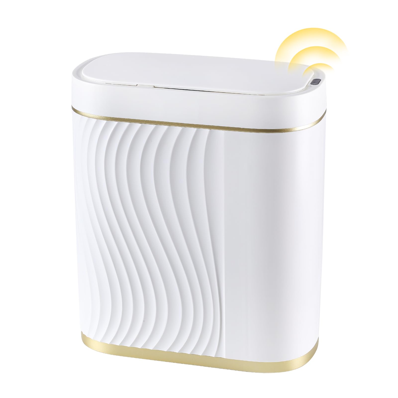 Photo 1 of SYNCVIBE Bathroom Sensor Trash Can with Lid 2 Gallon Automatic Trash Bin, 7.5 Liter Small Smart Garbage Can, Slim Waterproof Garbage Bin, Narrow Waste Bins for Bedroom, Living Room, Office