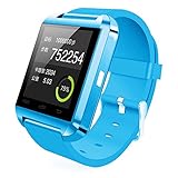 [Prime] U8 Bluetooth V4.0 Bluetooth Wrist Smart Watch Wristwatch UWatch for iOS Android iPhone 4/4S/5/5C/5S Samsung S2/S3/S4/Note 2/Note 3 HTC Sony BlackBerry,Sky Blue