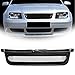 VXMOTOR for 1999-2005 Volkswagen Jetta/Bora 4 MK4 - Black Aluminum Mesh Badgele SS Front Hood Bumper Grill Grille Conversion ABS