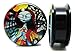 Jack & Sally Graffiti - Nightmare Before Christmas Ear Plugs - Acrylic Screw-On - 10 Sizes - Brand NewPair (0 Gauge (8mm))
